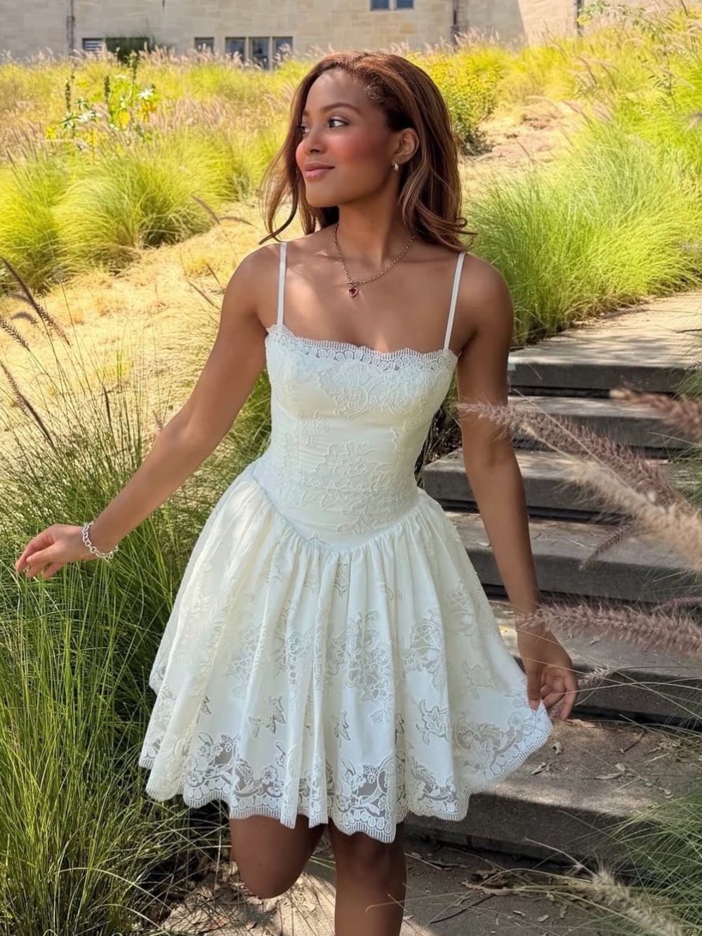 Chloe white mini dress